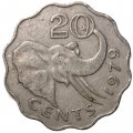 Свазиленд 20 центов 1979 год - Слон