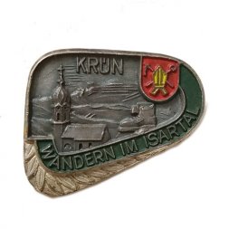 Значок Krun. Wandern im Isartal. Крюн. Пеший туризм в долине Изар, тяжелый