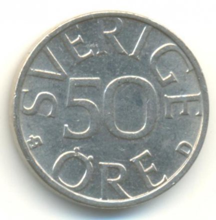 Швеция 50 эре 1987 год