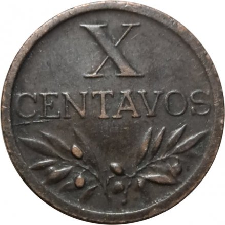 Португалия 10 сентаво 1945 год