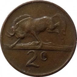 ЮАР 2 цента 1973 год