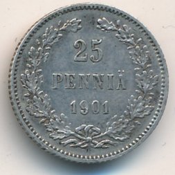 Финляндия 25 пенни 1901 год
