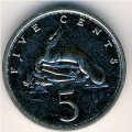 Ямайка 5 центов 1992 год