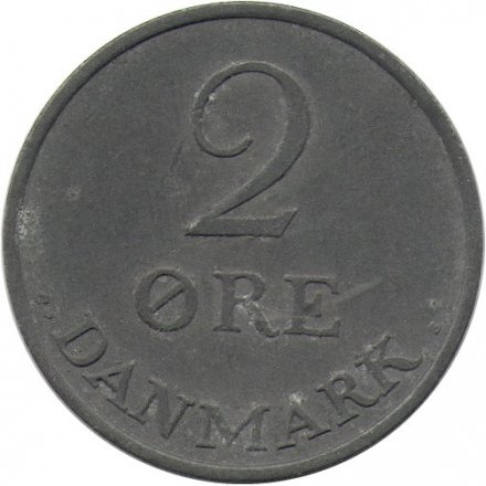 Дания 2 эре 1962 год - Король Фредерик IX