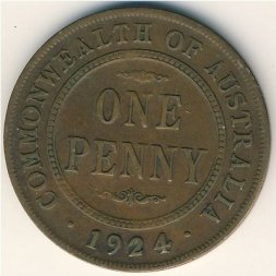 Австралия 1 пенни 1924 год