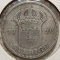 Швеция 50 эре 1929 год - Король Густав V