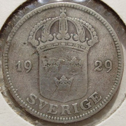 Швеция 50 эре 1929 год - Король Густав V