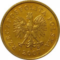Польша 1 грош 2007 год - Герб UNC