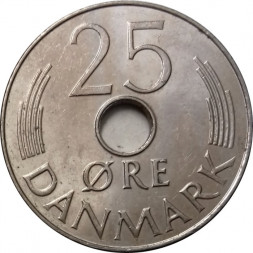 Дания 25 эре 1988 год