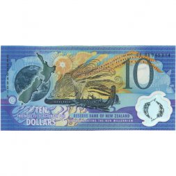 Новая Зеландия 10 долларов 2000 год - Миллениум UNC