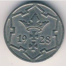 Данциг 5 пфеннигов 1928 год