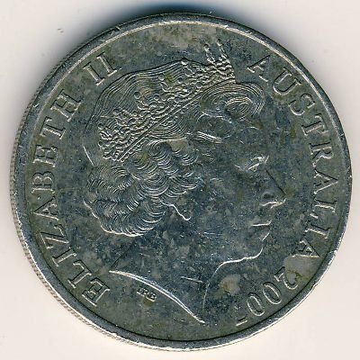 Австралия 20 центов 2007 год
