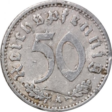 Третий Рейх 50 рейхспфеннигов 1935 год (A)
