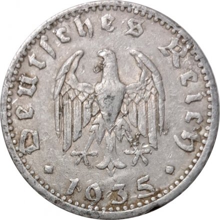 Третий Рейх 50 рейхспфеннигов 1935 год (A)