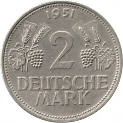 ФРГ 2 марки 1951 год (D)
