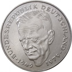 ФРГ 2 марки 1990 год - Курт Шумахер, 30 лет Федеративной Республике (1949-1979) (D)