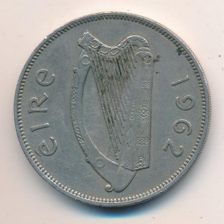Ирландия 1/2 кроны (2 шиллинга 6 пенсов) 1962 год - Лошадь