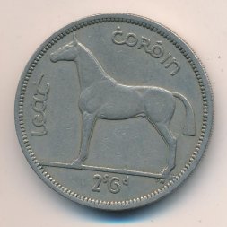 Ирландия 1/2 кроны (2 шиллинга 6 пенсов) 1962 год - Лошадь