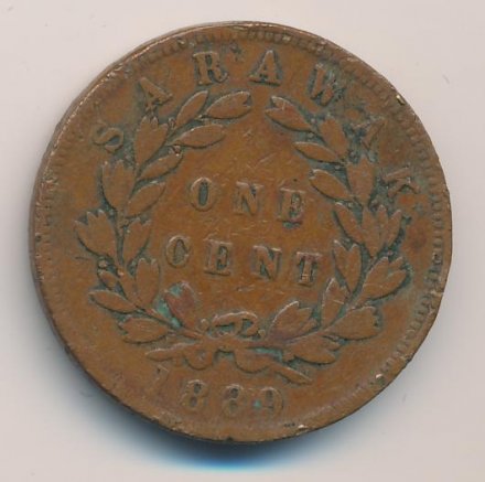 Саравак 1 цент 1889 год