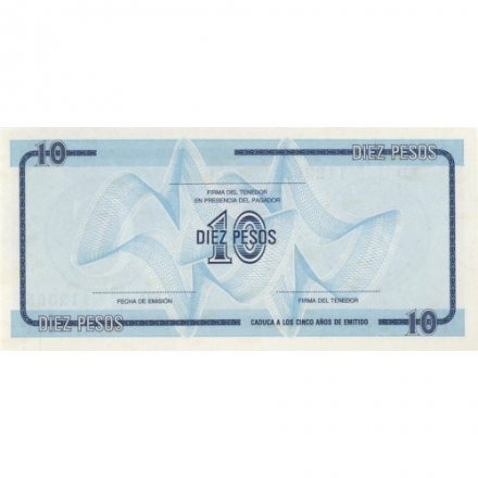 Куба 10 песо (валютный сертификат) 1985 год (C) - UNC