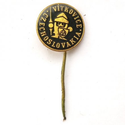 Значок-иголка Vitkovice Czechoslovakia. Витковице. Чехословакия (черный)