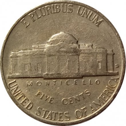 США 5 центов 1960 год - Томас Джефферсон (D)