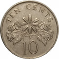 Сингапур 10 центов 1989 год - Жасмин