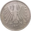 Германия 5 марок 1992 год (A)
