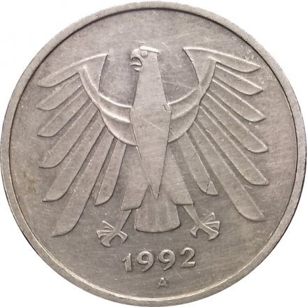 Германия 5 марок 1992 год (A)