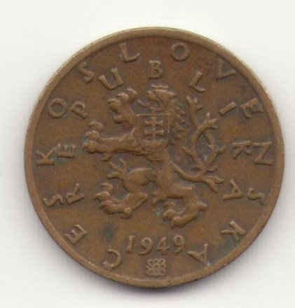 Чехословакия 50 гелеров 1949 год