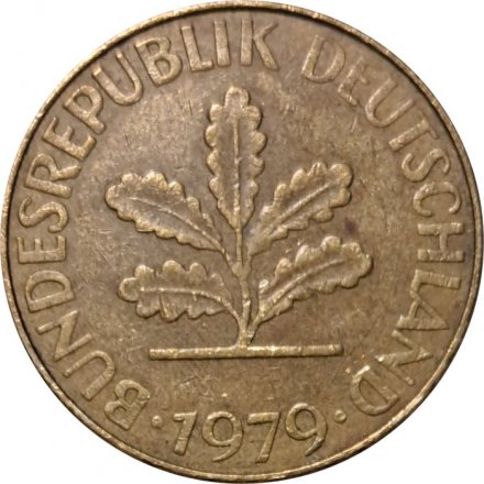 ФРГ 10 пфеннигов 1979 год - J