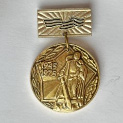 Значок. Рижская городская комсомольская организация. Участнику Великой Отечественной войны 1941-1945