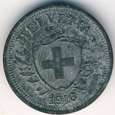 Швейцария 1 раппен 1946 год