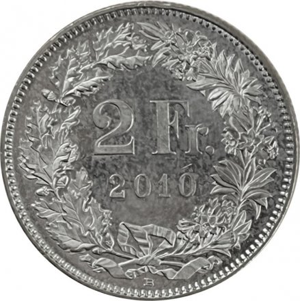 Швейцария 2 франка 2010 год
