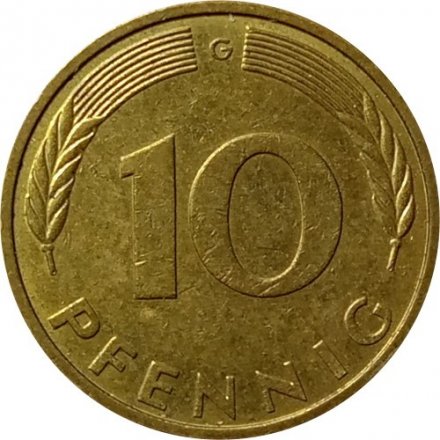 ФРГ 10 пфеннигов 1973 год - G