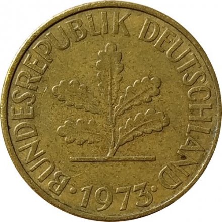 ФРГ 10 пфеннигов 1973 год - G