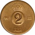 Швеция 2 эре 1966 год