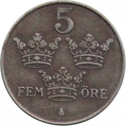Швеция 5 эре 1948 год - Король Густав V