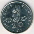 Новые Гебриды 20 франков 1967 год