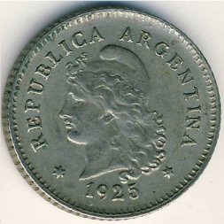 Аргентина 10 сентаво 1925 год