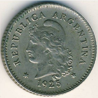 Аргентина 10 сентаво 1925 год