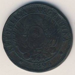 Аргентина 2 сентаво 1896 год