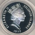 Соломоновы острова 10 долларов 1992 год - 40 лет коронации Елизаветы II