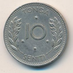 Тонга 10 сенити 1974 год