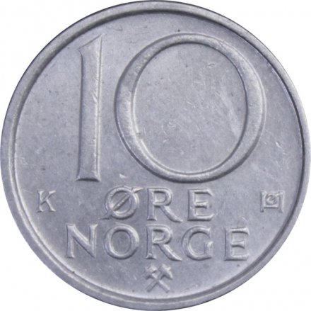 Норвегия 10 эре 1986 год - Король Улаф V