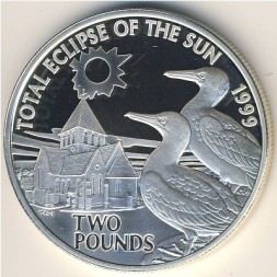 Монета Олдерни 2 фунта 1999 год