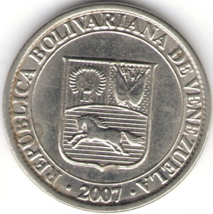 Венесуэла 25 сентимо 2007 год