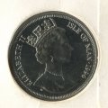 Остров Мэн 1 крона 1994 год - 50 лет высадке в Нормандии 6 июня. Генерал Эйзенхауэр (в конверте с маркой)