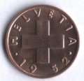Швейцария 1 раппен 1952 год