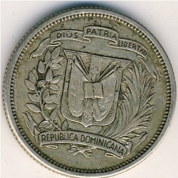 Доминиканская республика 25 сентаво 1951 год
